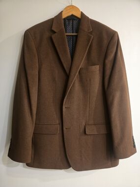 Ralph Lauren Men's Brown Wool/Silk/Cashmere Blend Blazer Sport Coat SZ 41R